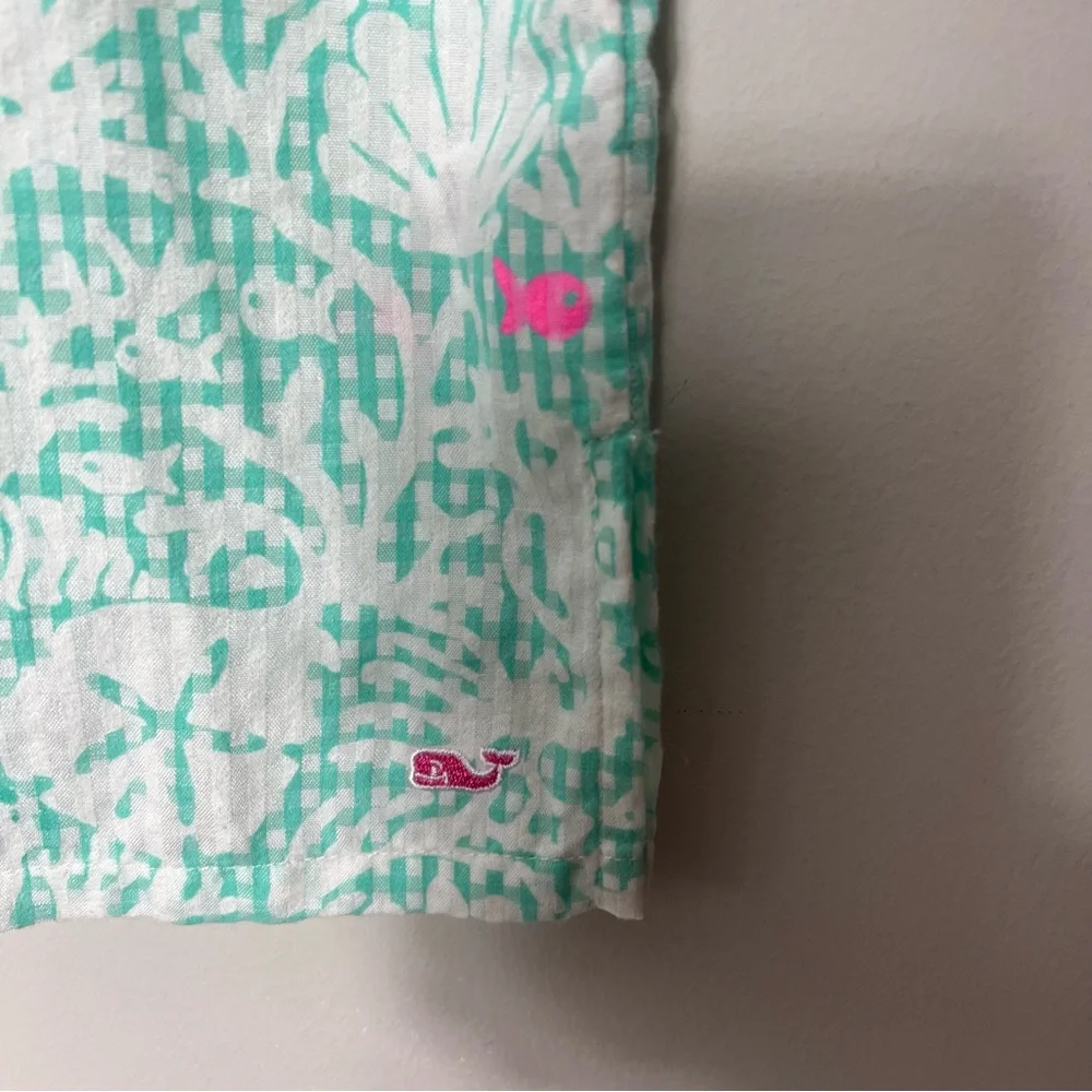 Vineyard Vines Girls Cotton Fish Print Tunic Beach Cover Up Top Size Large